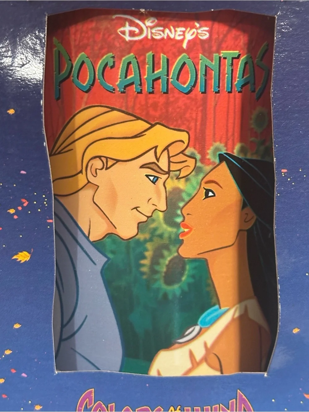 1994 Burger King Disney POCAHONTAS, Pocahontas and John Smith/Glass-NIB